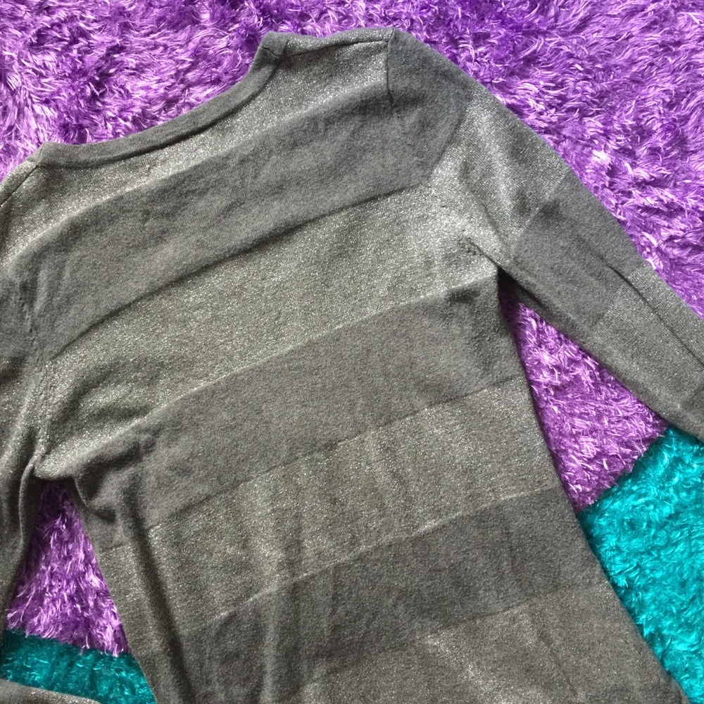 Glitter striped grey cardigan - Picture 6 of 7